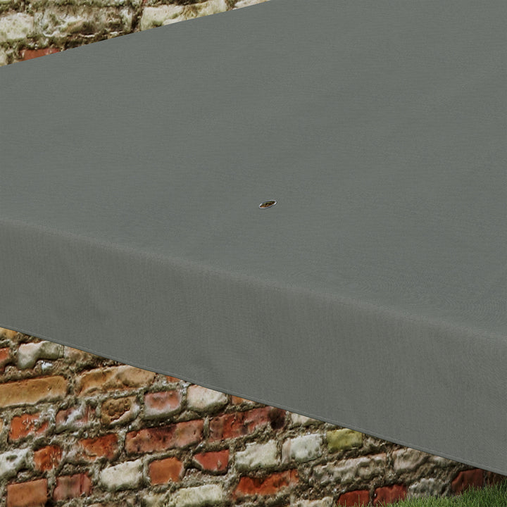 Tenda Desmontável 3x3 m Tendade Jardim com 4 Orifícios de Drenagem e Estrutura de Aço Anti-UV para Terraço Pátio ou Exterior Cinzento