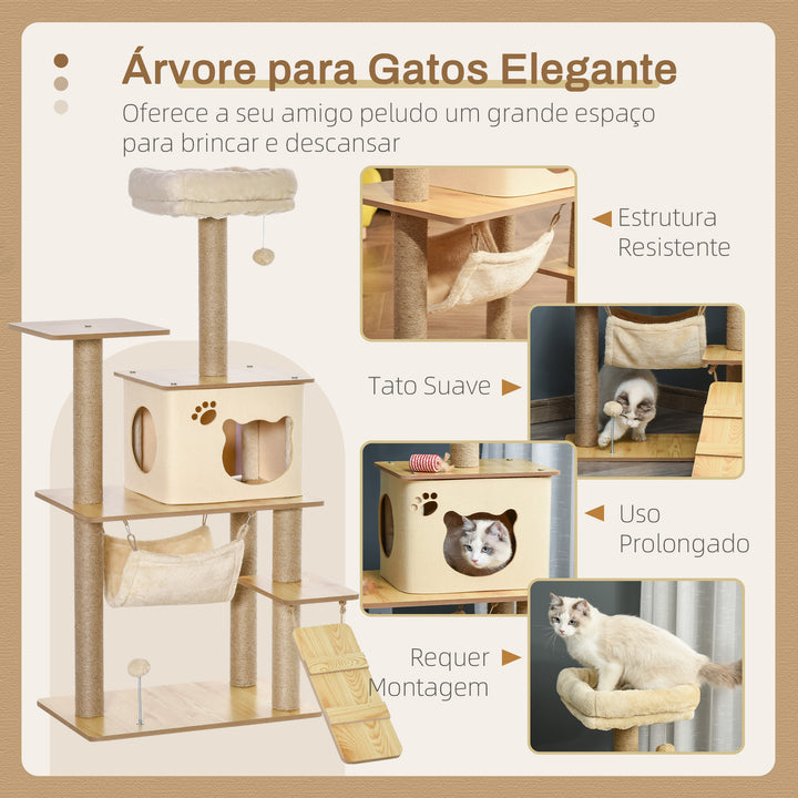 Arranhador completo 130cm Bege