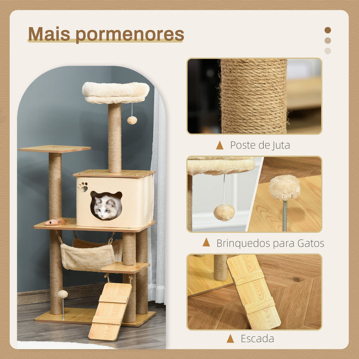 Arranhador completo 130cm Bege