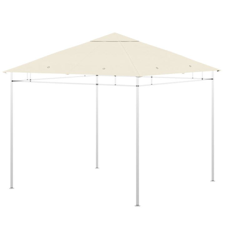 Teto de Reposição para Toldo 3x3 m Cobertura de Reposição com 8 Orifícios de Drenagem Ventilação e Proteção UV SOMENTE Cobertura para Tenda Creme