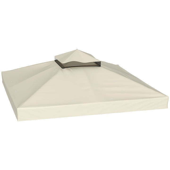 Toldo de Substituição para Pérgola 3x3 m Toldo de Substituição com Teto Duplo Proteção UV 30+ Toldo para Pérgola Creme