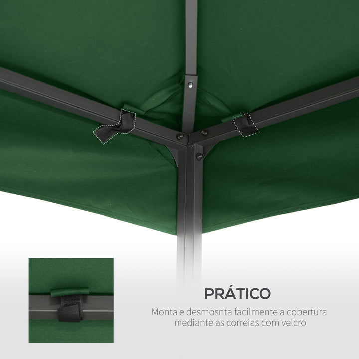Toldo de Substituição 3x3m para Pérgolas Toldo de Substituição de Pérgolas de Jardim Verde