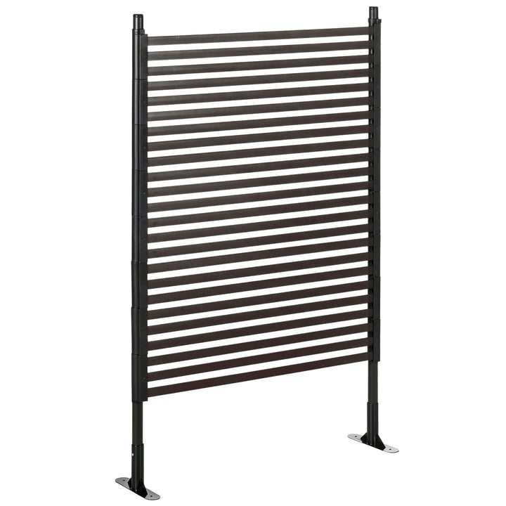 Cerca de Jardim 150x93 cm Cerca de Jardim Exterior de Aço com Revestimento em PE com 2 Modos de Instalação para Plantas Trepadeiras Flores Animais Castanho