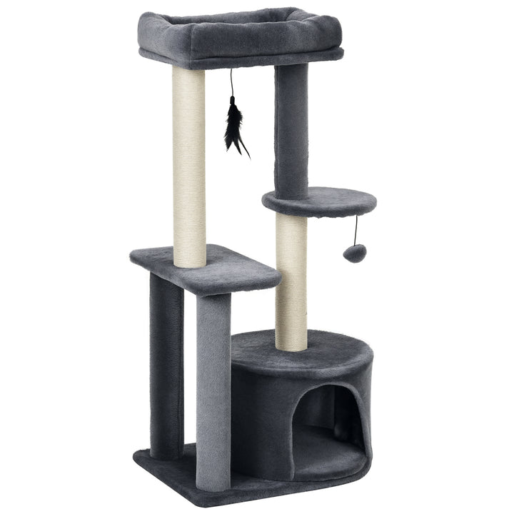 Árvore de gato de vários níveis  2 plataformas cinza