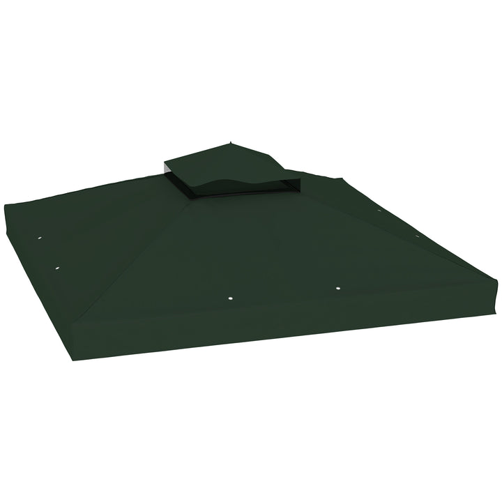 Toldo de Substituição para Pérgola 3x3 m Toldo de Substituição com Teto Duplo Proteção UV 30+ Toldo para Pérgola Verde