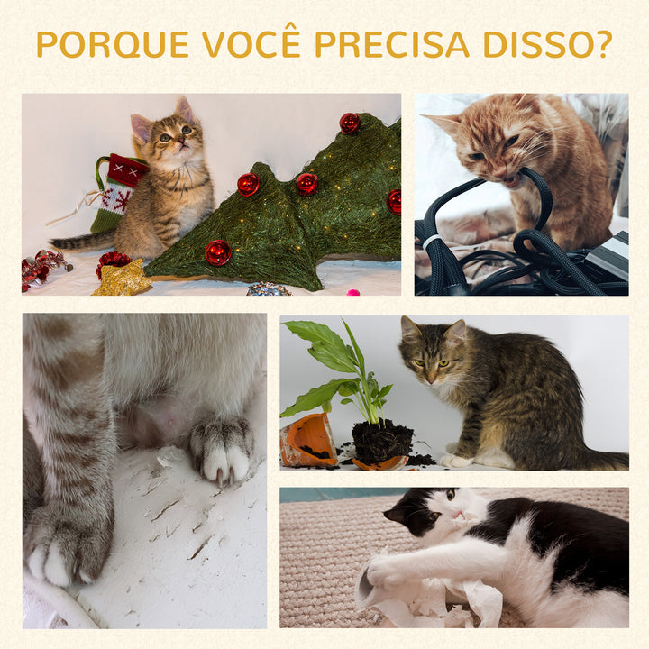 Arranhador para Gatos 127 cm Torre Escalador com Caverna Rede Cama Plataformas Rampa de Sisal Bola Pendurada Cinza