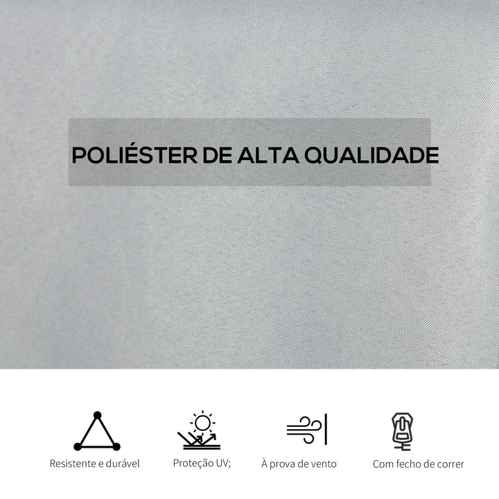 4 Paredes Laterais para Tenda 352x205 cm Laterais para Tenda Universal com Ganchos e Argola em C para Tenda de Jardim Terraço Cinza Claro
