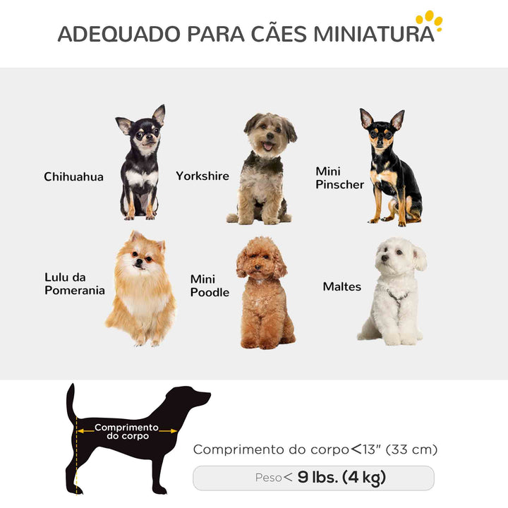 Carrinho para Cães Dobrável Carrinho para Animais de Estimação Carrinho para Cães Miniatura com Barra de Empurre Ajustável Desenho Aberto Almofada Bolsa de Armazenamento e Rodas 53x45x28 cm Preto