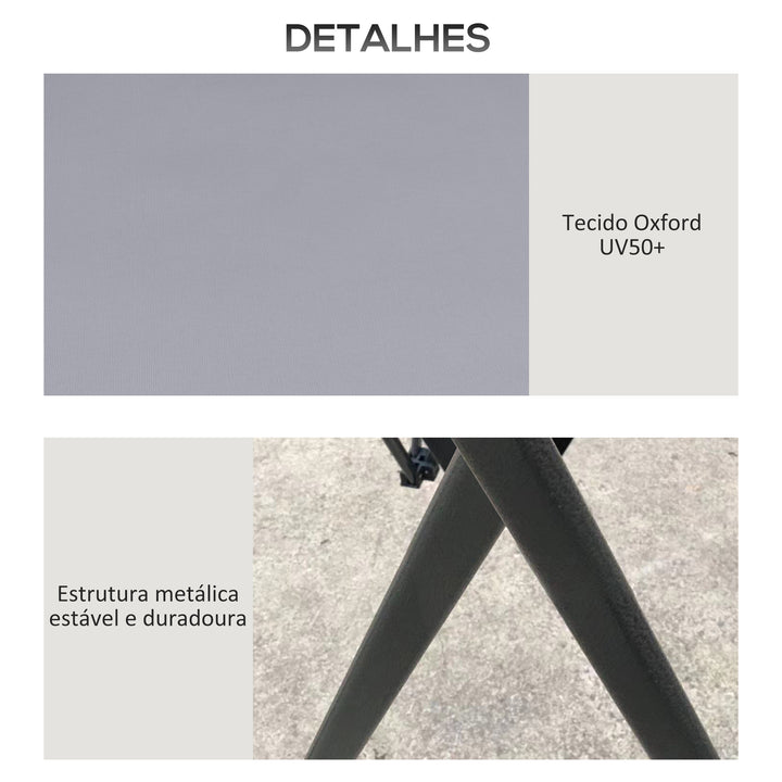 Tenda Dobrável Pop-up 4x4x2,8 m Tenda de Jardim com Altura Ajustável Anti-UV Impermeável Telhado Duplo Redes Mosquiteiras e Bolsa com Rodas para Exterior Festas Camping Cinzento Claro