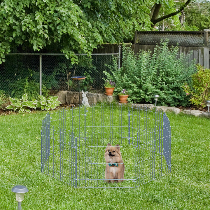 Parque para animais de estimção 63 x 60 CM Prata