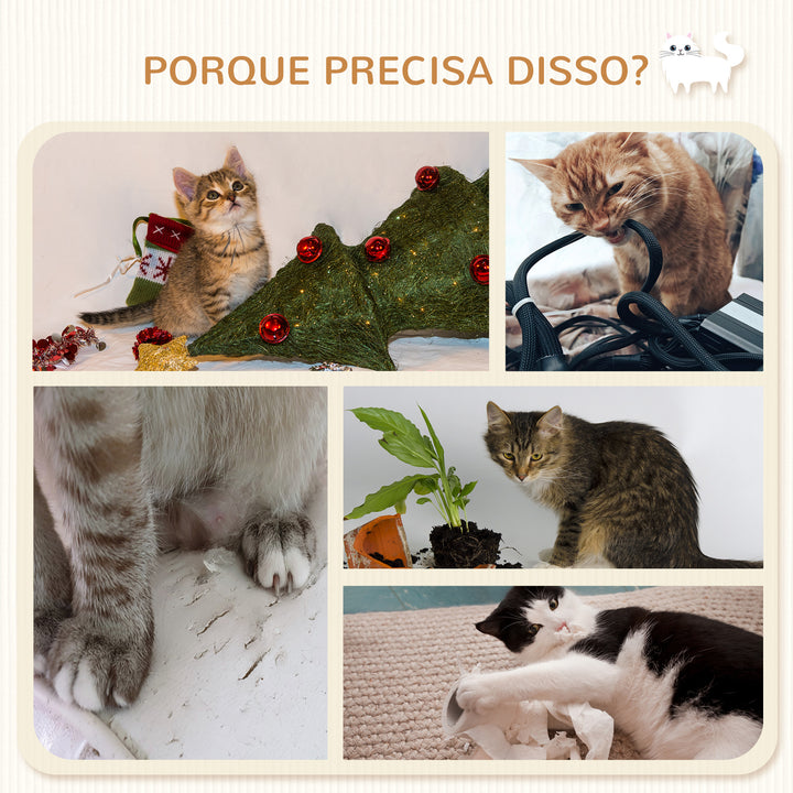 Conjunto de Prateleiras para Gatos de 4 Peças Arranhador de Parede para Gatos com Rede Postes Arranhadores Escada Suave e Plataformas Cinza