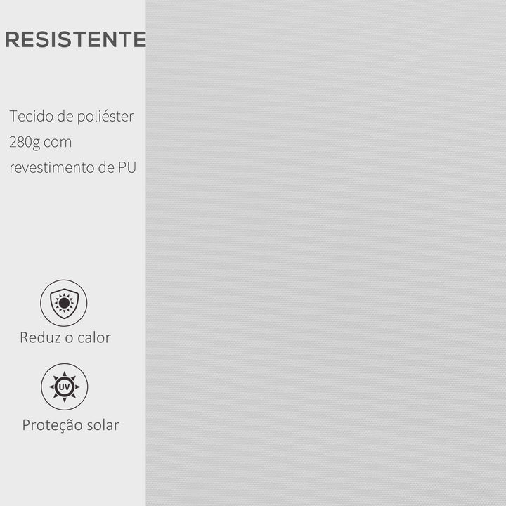 Toldo Manual 3,5x2,5 m de Alumínio Toldo de Varanda Pátio com Manivela Resistente a Água Proteção Solar UV para Jardim Exterior Branco