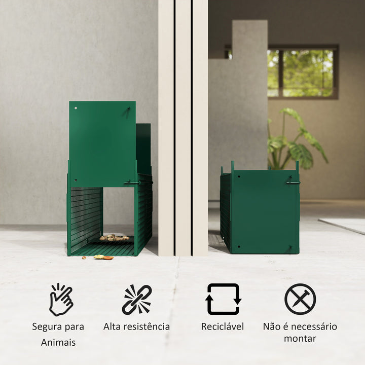 Armadilha para Animais Vivos 60x18x20 cm com Porta Gaiola de Captura com Alça de Transporte para Coelhos Raposas Pequenas Verde Escuro
