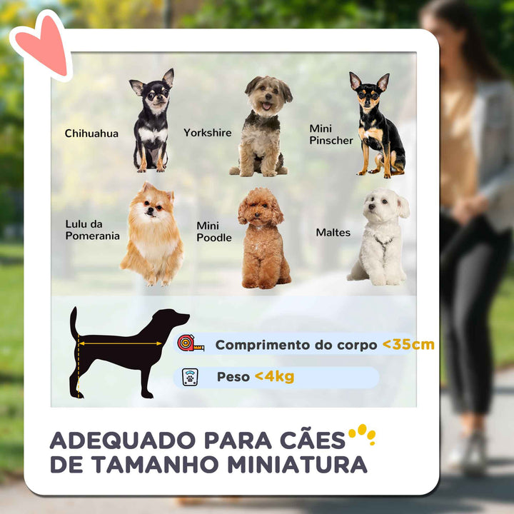 Carrinho para Cães Dobrável 3 em 1 Carrinho para Animais Carrinho para Cães Miniatura com Cesta de Armazenamento Janela de Malha Portacopos e 2 Rodas Universais 76x50x102 cm Azul Escuro