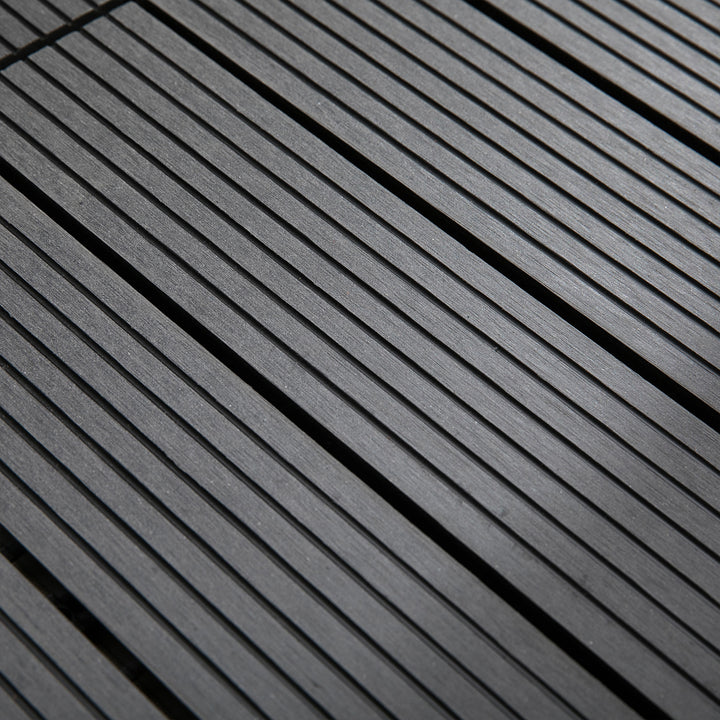 Conjunto de 11 Peças de Estrados Exterior 30x30 cm 1 m² Estrados de Jardim Antiderrapante e Resistente às Condições Climáticas Fácil Instalação para Jardim, Terraço e Varanda Cinzento