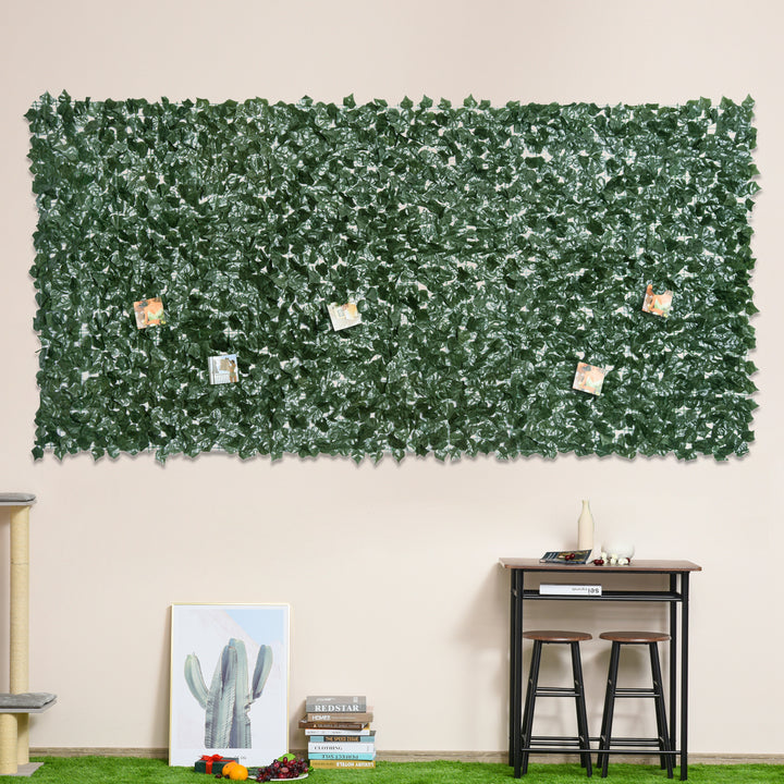 Vedação Artificial em Rolo 3,1,5m Vedação de Privacidade para Balcão Jardim Exterior Planta Decorativa de Parede PE Verde