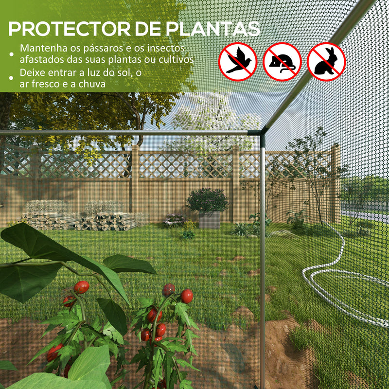 Proteção para Cultivo Estufa de Proteção com Suportes de Aço Porta com Fecho de Correr para Proteger as Plantas Flores em Pátio Jardim Terraço 120x120x10 cm Verde