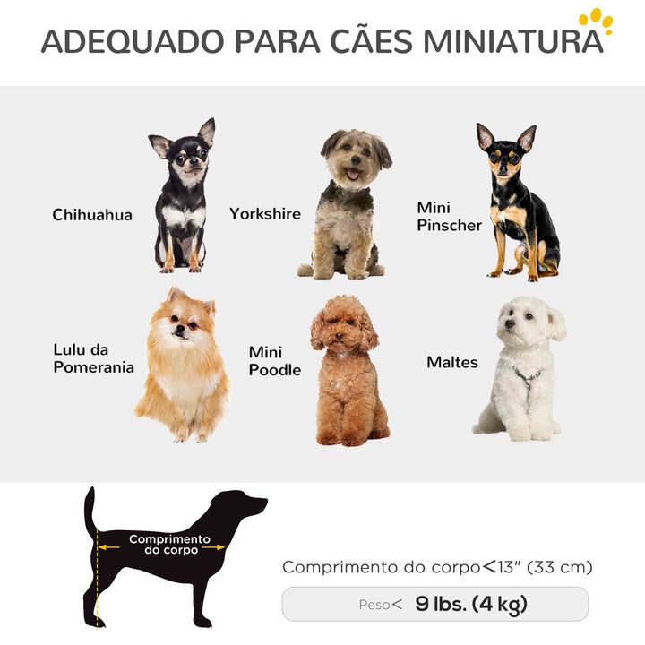 Carrinho para Cães Dobrável Carrinho para Animais de Estimação Carrinho para Cães Miniatura com Barra de Empurre Ajustável Desenho Aberto Almofada Bolsa de Armazenamento e Rodas 53x45x28 cm Azul Escuro