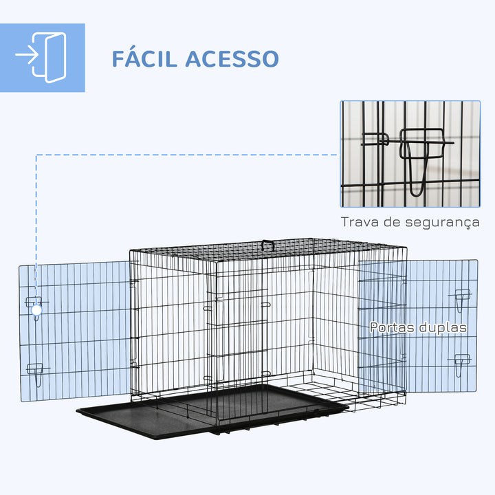 Transportadora Preta ABS, Aço 122x77x82 cm