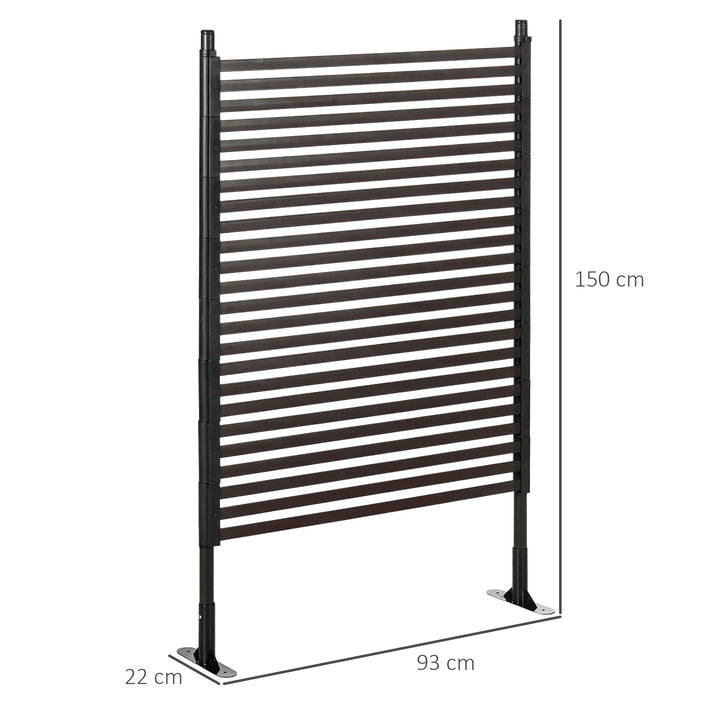 Cerca de Jardim 150x93 cm Cerca de Jardim Exterior de Aço com Revestimento em PE com 2 Modos de Instalação para Plantas Trepadeiras Flores Animais Castanho