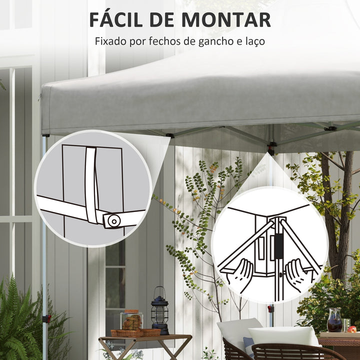 Toldo de Substituição 3x3 m para Pérgola de Jardim Cobertura de Substituição para Tenda Dobrável de Tecido Oxford Impermeável e Anti-UV Branco