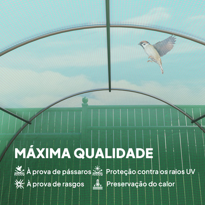 Outsunny Estufa de Jardim para Planta - Cor: Verde - Aço e Polietileno - 6 x 3 x 2 m