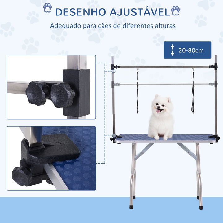 Mesa da preparação do cão Exposição do animal de estimação Escovado 107x60x170cm