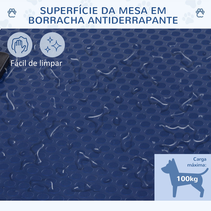 Mesa da preparação do cão Exposição do animal de estimação Escovado 107x60x170cm