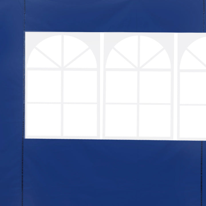 2 Paredes Laterais para Tenda 3x2 m Parede Lateral de Tecido Oxford com 2 Janelas Apto para tendas 3x3 m e 3x6 m Azul