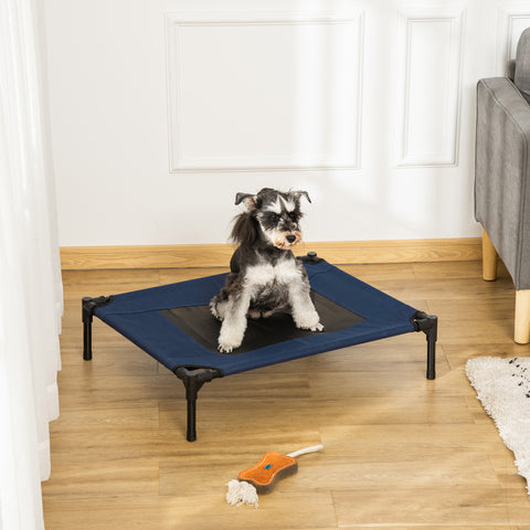 Cama para Animais de estimação tipo Cão ou Gato para Exterior Varanda e Jardim - Azul e Preto - 76 x 61 x 18 cm