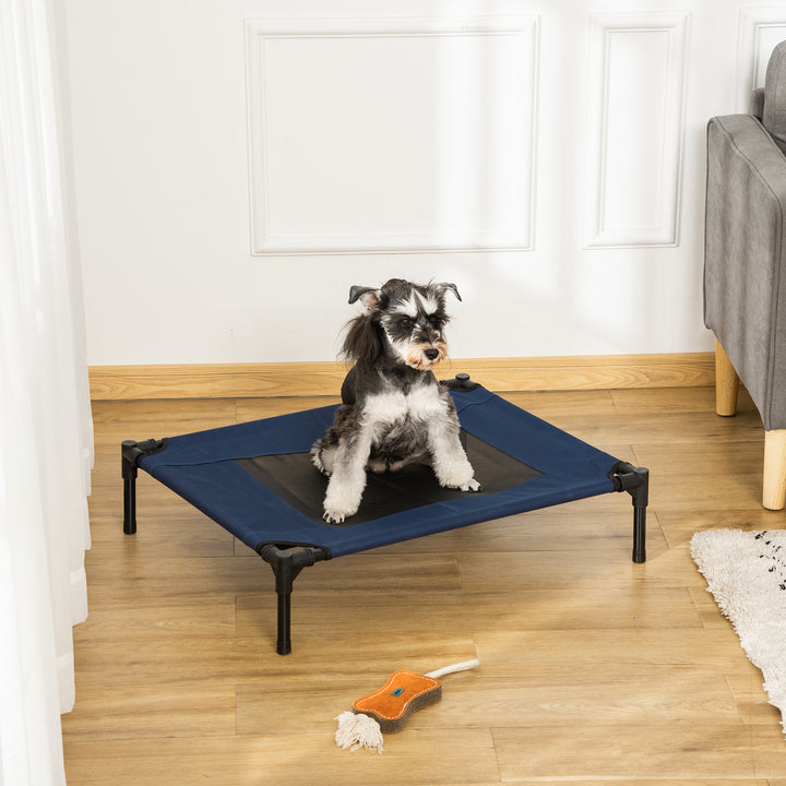 Cama para Animais de estimação tipo Cão ou Gato para Exterior Varanda e Jardim - Azul e Preto - 76 x 61 x 18 cm