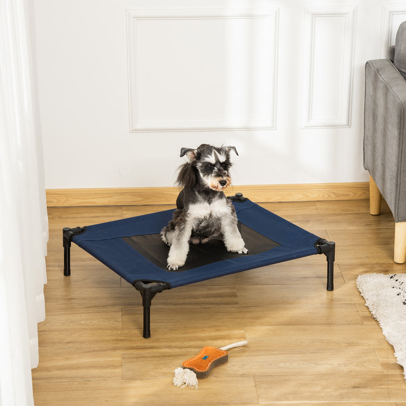 Cama para Animais de estimação tipo Cão ou Gato para Exterior Varanda e Jardim - Azul e Preto - 76 x 61 x 18 cm