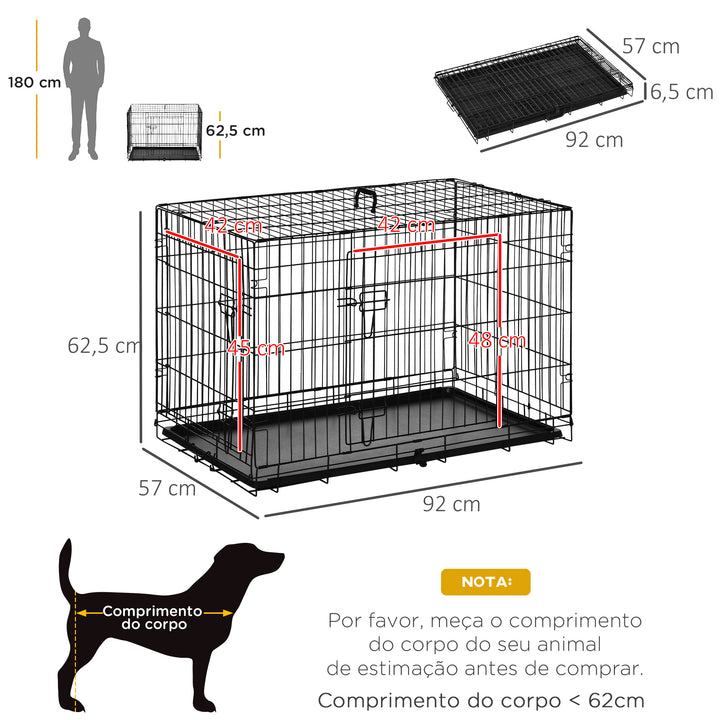 Transportadora ABS Preto Aço 91 x 61 x 67 cm