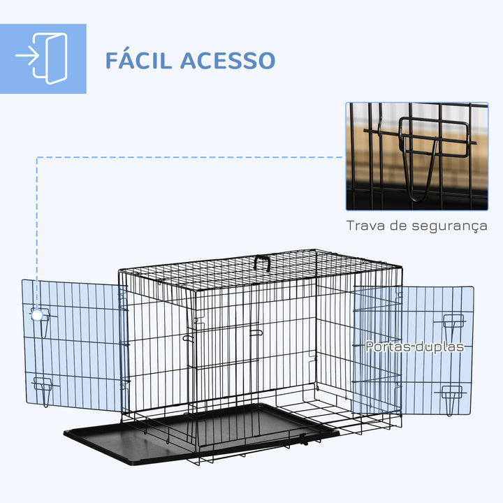 Transportadora ABS Preto Aço 91 x 61 x 67 cm