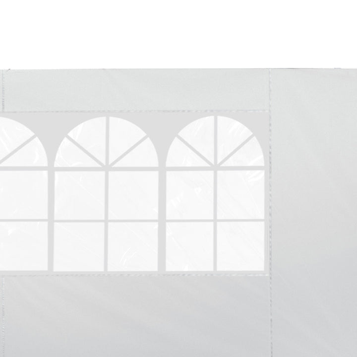 2 Paredes Laterais para Tenda 3x2 m Parede Lateral de Tecido Oxford com 2 Janelas Apto para tendas 3x3 m e 3x6 m Branco