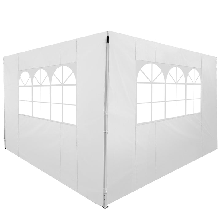 2 Paredes Laterais para Tenda 3x2 m Parede Lateral de Tecido Oxford com 2 Janelas Apto para tendas 3x3 m e 3x6 m Branco