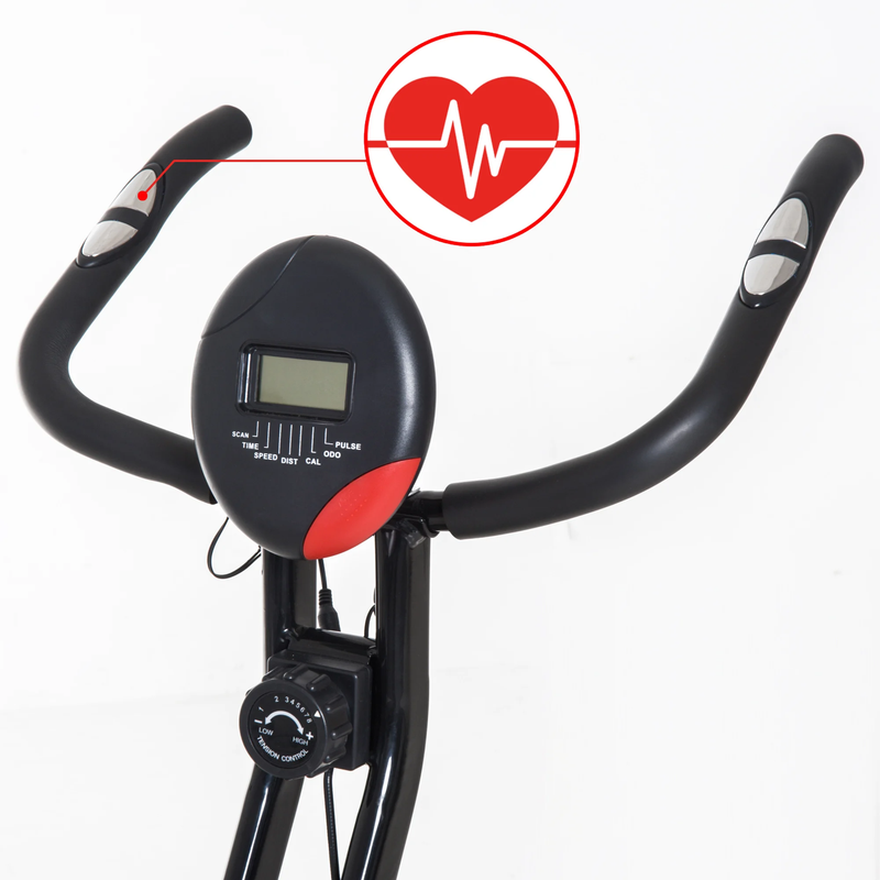 HOMCOM Bicicleta Estática  Visor LCD  Aço