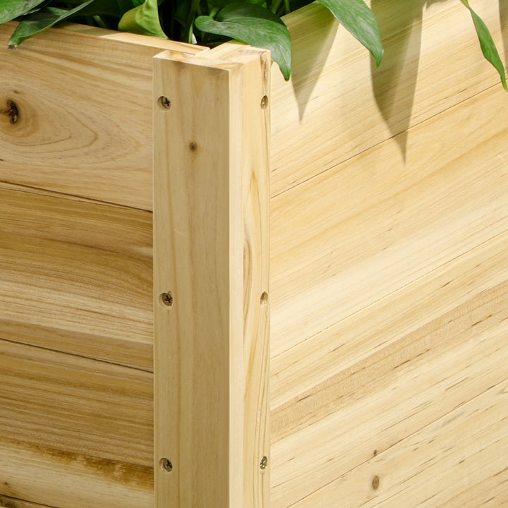 Floreira de Madeira com Rodas Floreira de Jardim para Cultivo com Orifícios de Drenagem e Tecido não Tecido para Cultivos de Flores Plantas em Exterior Varanda 89x48x47 cm Madeira
