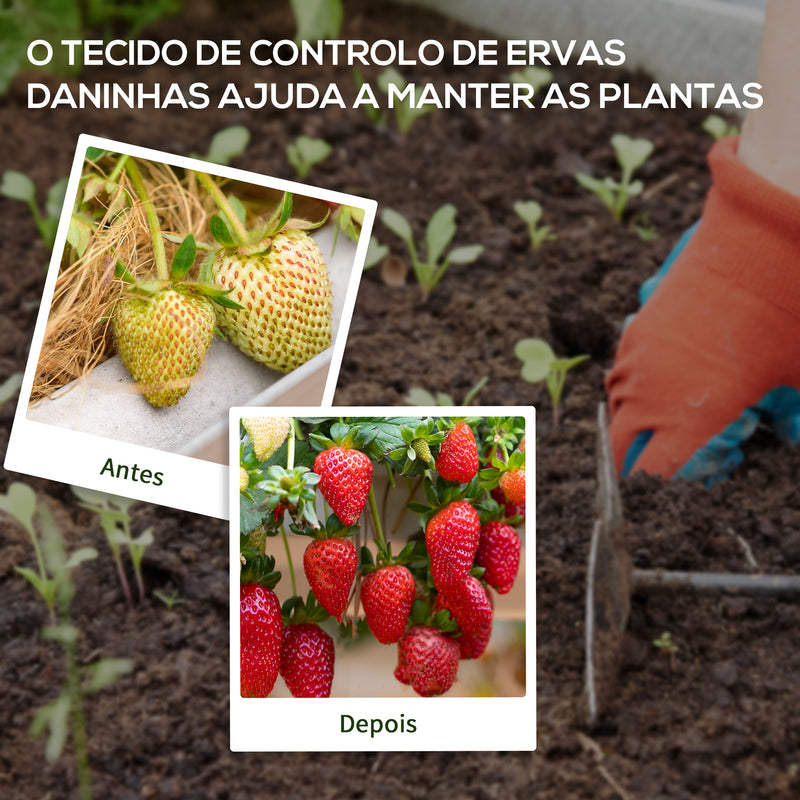 Rolo de Malha Anti-Ervas 1x100 m Malha Geotêxtil 60 g/m² para Controlo de Ervas Daninhas de Jardim Malha Anti-Ervas Preta