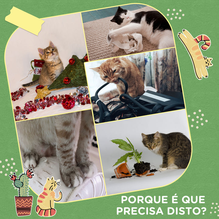 Árvore Arranhador para Gatos 91 cm Torre para 1-2 Gatos com Caverna Cama Rede Poste de Juta e Bola Suspensa 50x40x91 cm Verde