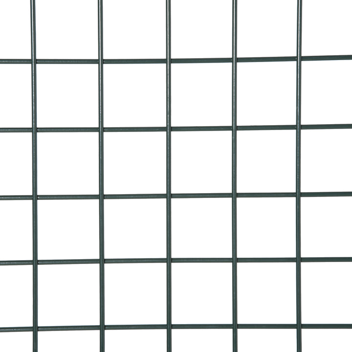Porta para Vedação de Jardim de Aço com Maçaneta de Fechadura e 3 Chaves Porta de Vedação para Exterior Pátio Terraço 97x150cm Verde