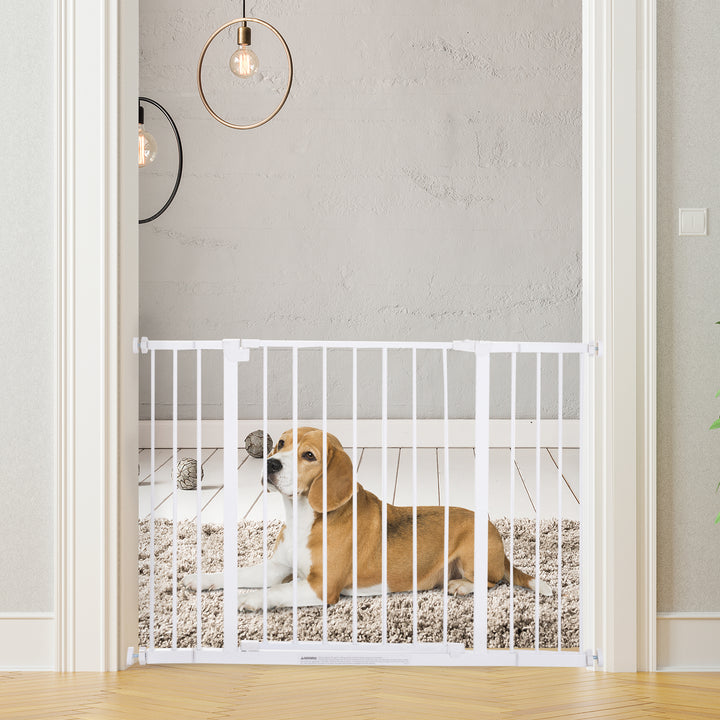 Barreira para Animais Barreira de Segurança Extensível Portas e escadas metálicas para cães e bebês Barreira de Porta 72-107x76cm
