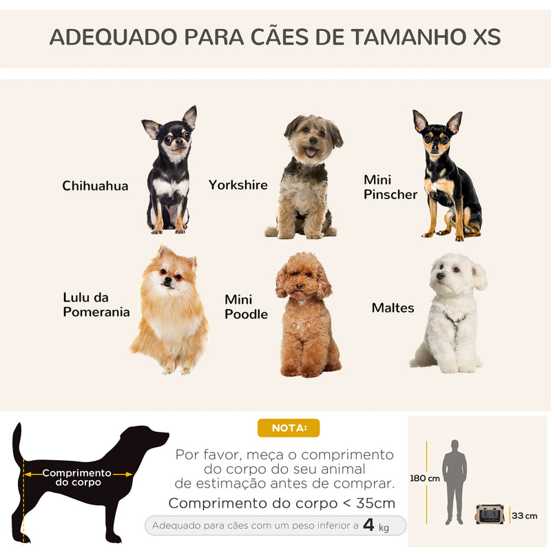 Mochila Transportadora para Cães e Gatos Pequenos Bolsa de Transporte para Animais de Estimação Dobrável com Almofada Removível e Correia de Transporte Ajustável para Viagem 48,5x33,5x33cm Cáqui e Preto