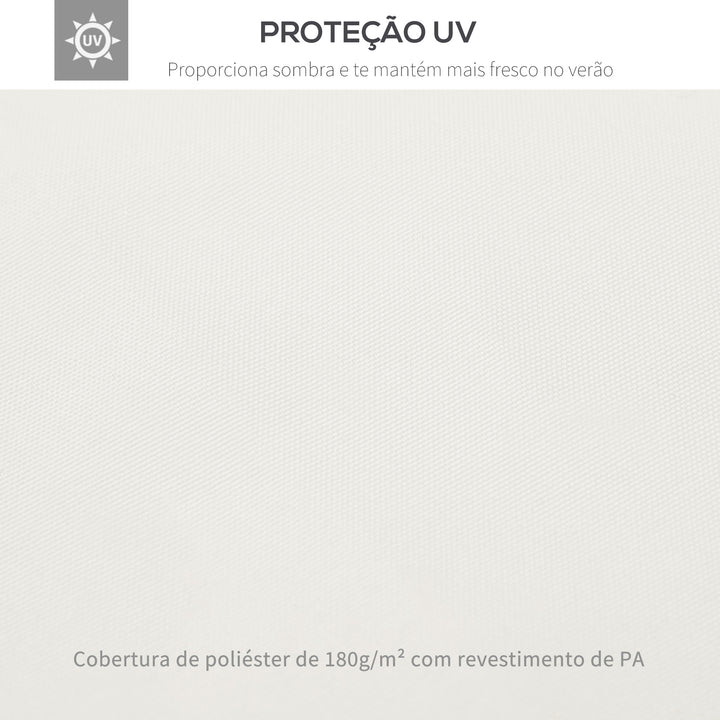 Toldo de Substituição 4x3m para Pérgola de Jardim Cobertura de Substituição para Pérgola de 2 Níveis Respirável com 8 Orifícios de Drenagem para Pátio Exterior Bege