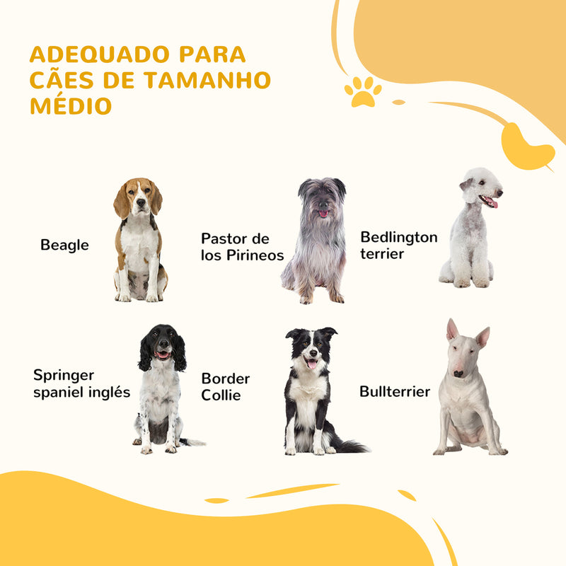 Barreira para Cães de Aço Barreira de Segurança para Animais de Estimação Dobrável de 3 Painéis Duplo Fechamento e Função de Bloqueio Auxiliar para Porta Escada 206x90 cm Branco