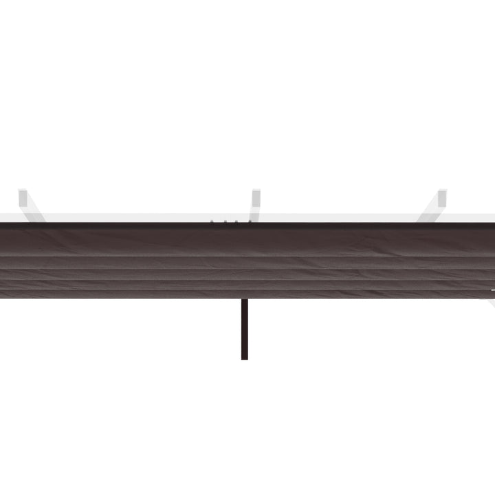 Cobertura para Pérgola 2,5x2,55cm Teto de Substituição Retrátil para Pérgola com 10 Orifícios de Drenagem Café