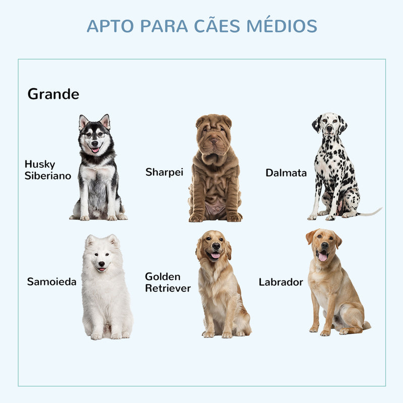 Jaula de Metal para Mascotes tipo Cão Grande com Rodas e Bandejas Removíveis - 92x62x75cm