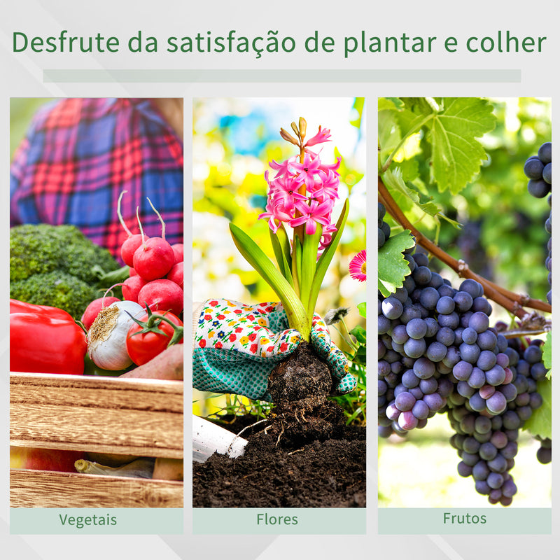 Estufa de Jardím e Horto para Cultivos Plantas com 4 Janelas Revestida PE 140g/? e Estrutura de Aço - 3x2x1,9m