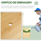 Floreira de Madeira com Treliça Floreira com Treliça Tecido não Tecido e 2 Orifícios de Drenagem para Cultivos de Verduras Plantas Flores 60x43x147 cm Madeira