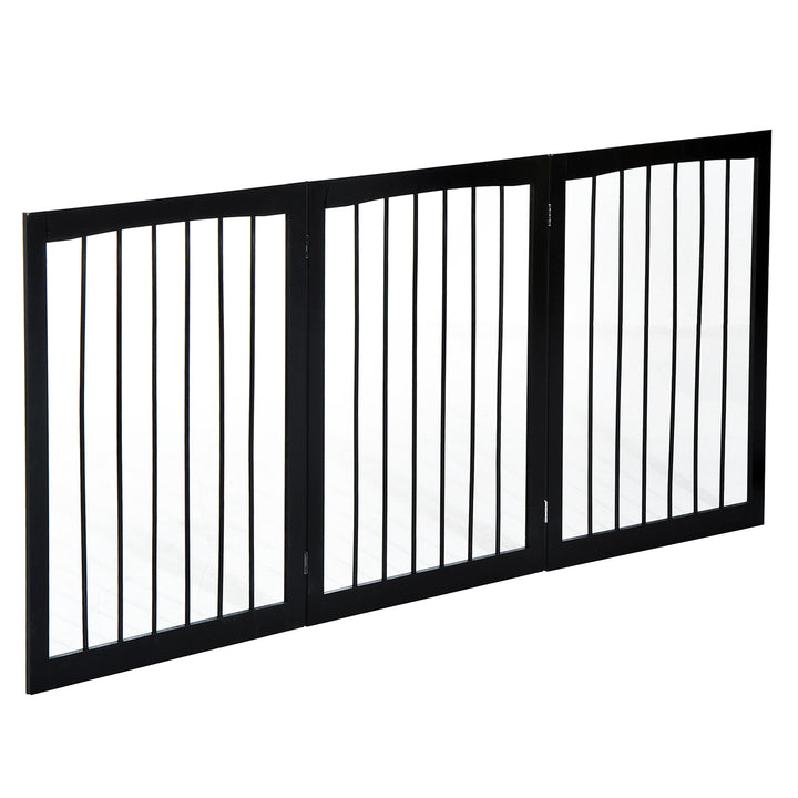 Barreira de Segurança Dobrável de 3 Painéis Portátil para Animais de Estimação 160x76 cm para Portas Escadas Corredores Castanho